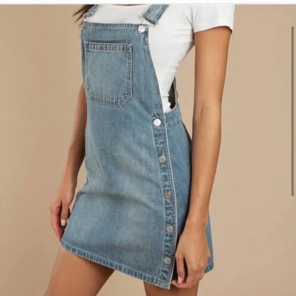 FREE PEOPLE LOUISE LIGHT WASH DENIM SKIRTALL - Picture 5 of 5